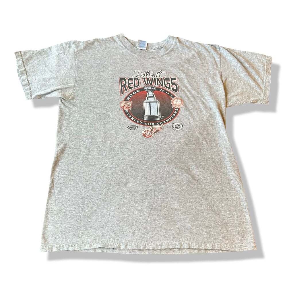 Vintage 2002 Detroit Red Wings Stanley Cup Champions Graphic T-Shirt
